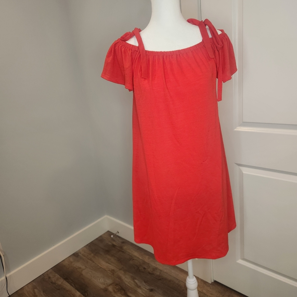 Green Envelope‎ Vibrant Red Swimsuit COVER UP